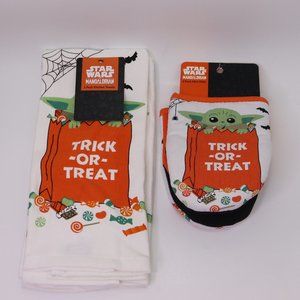 Star Wars Mandalorian Kitchen Towels Oven Mitts Halloween New